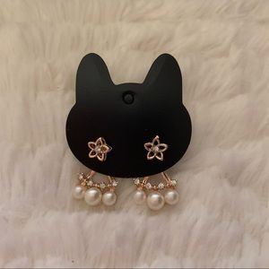 3 for 10 EARRINGS - star pearl gold